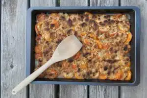 Crumble d'Abricot à la sortie du four à bois