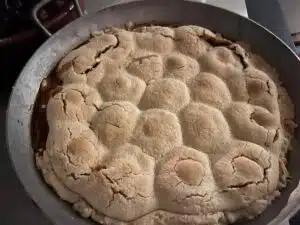 Tarte tatin avant retournement
