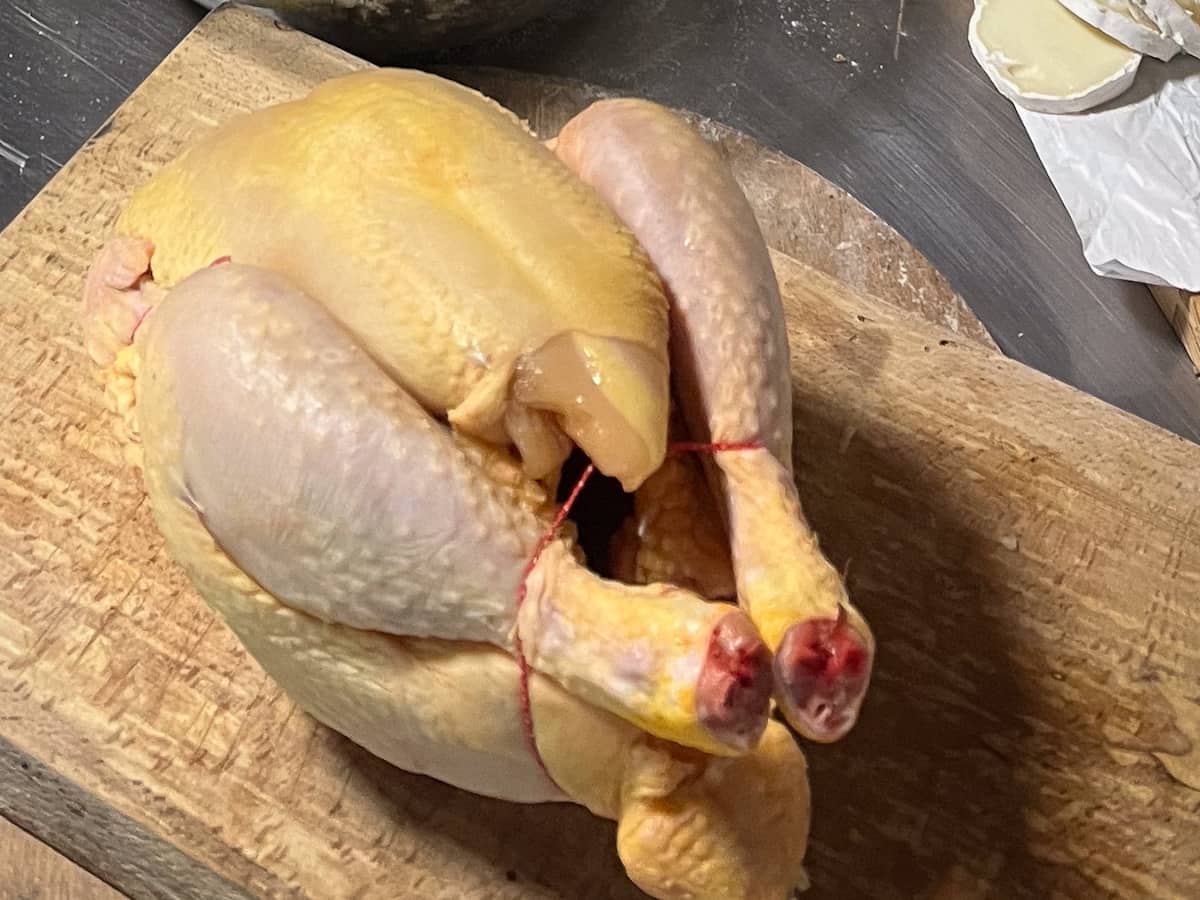 Préparation poulet rôti